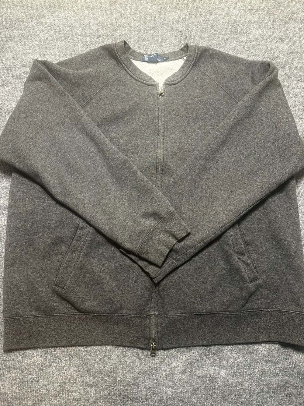 Polo by Ralph Lauren Full Zip Sweatshirt Charcoal Gray XXL Cozy Baggy Casual